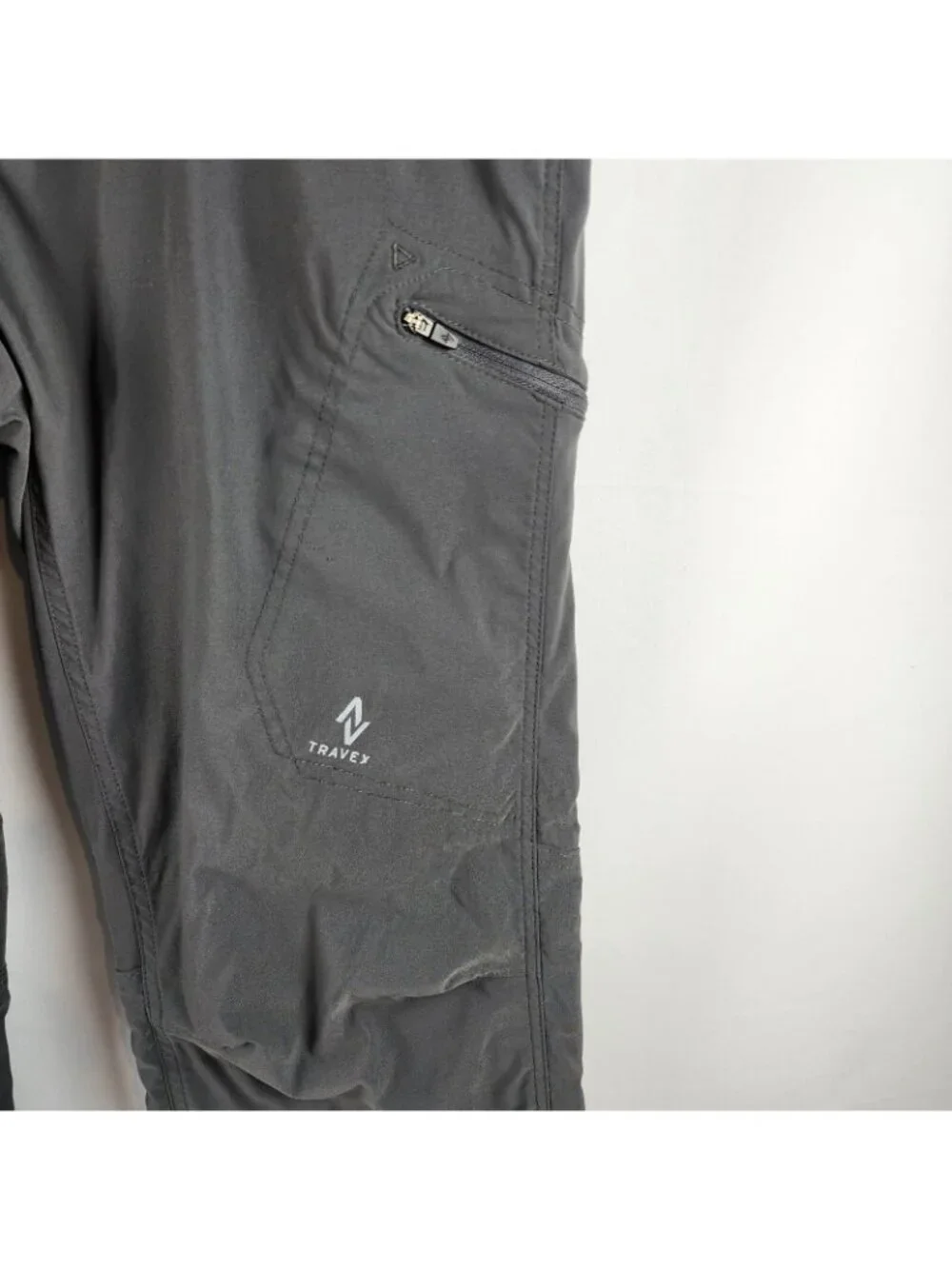 Eddie Bauer Travex Pants Mens 38x30 Guide Pro Lined Gray Nylon Hiking